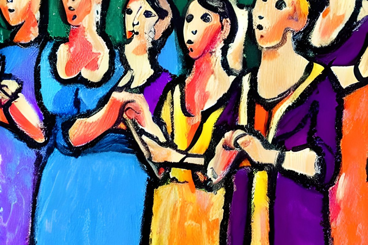 AI generated picture of the choir in Italy